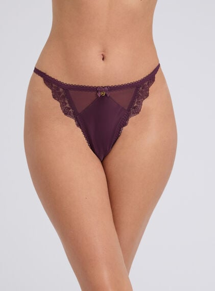 Willow satin tanga thong