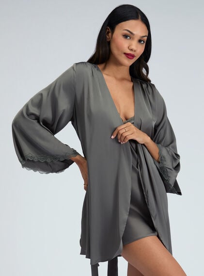 Kaya satin short robe
