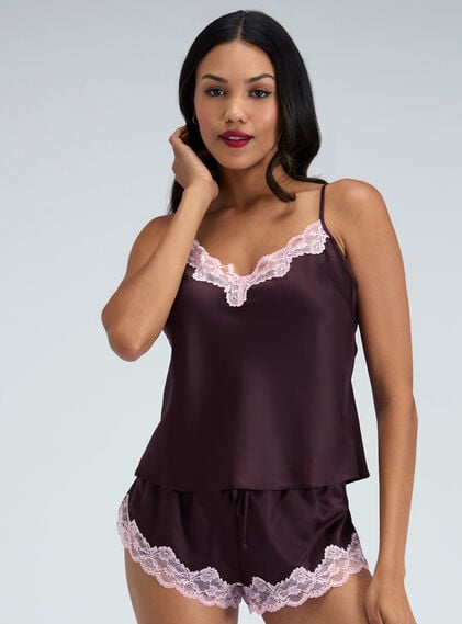 Amelia matte satin cami set
