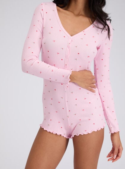 Mistletoe ribbed playsuit